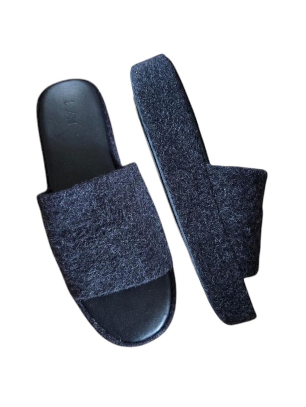 Lauren Manoogian Gray Black Minimalist Quiet Luxury Platform Sandals